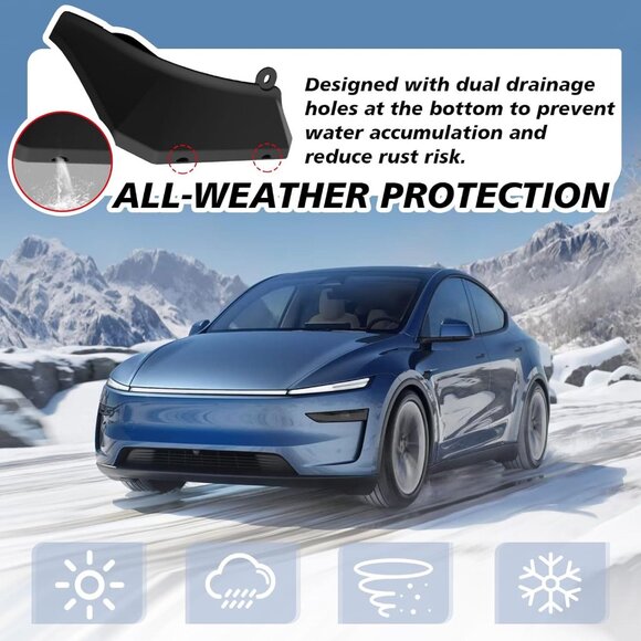 Custom Fit: BestEvMod compatible with Tesla Model Y Juniper Refresh Mud Flaps - Picture 3 of 7